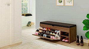 ארון נעליים משולב ספסל במבחר צבעים מבית Home Line